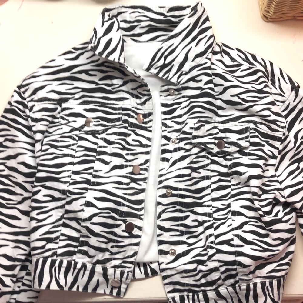 Princess Polly zebra denim jacket!